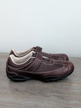 Near New Adida X-Traxion Leather Golf Shoes Chestnut Brown 8.5 Womens